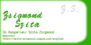 zsigmond szita business card